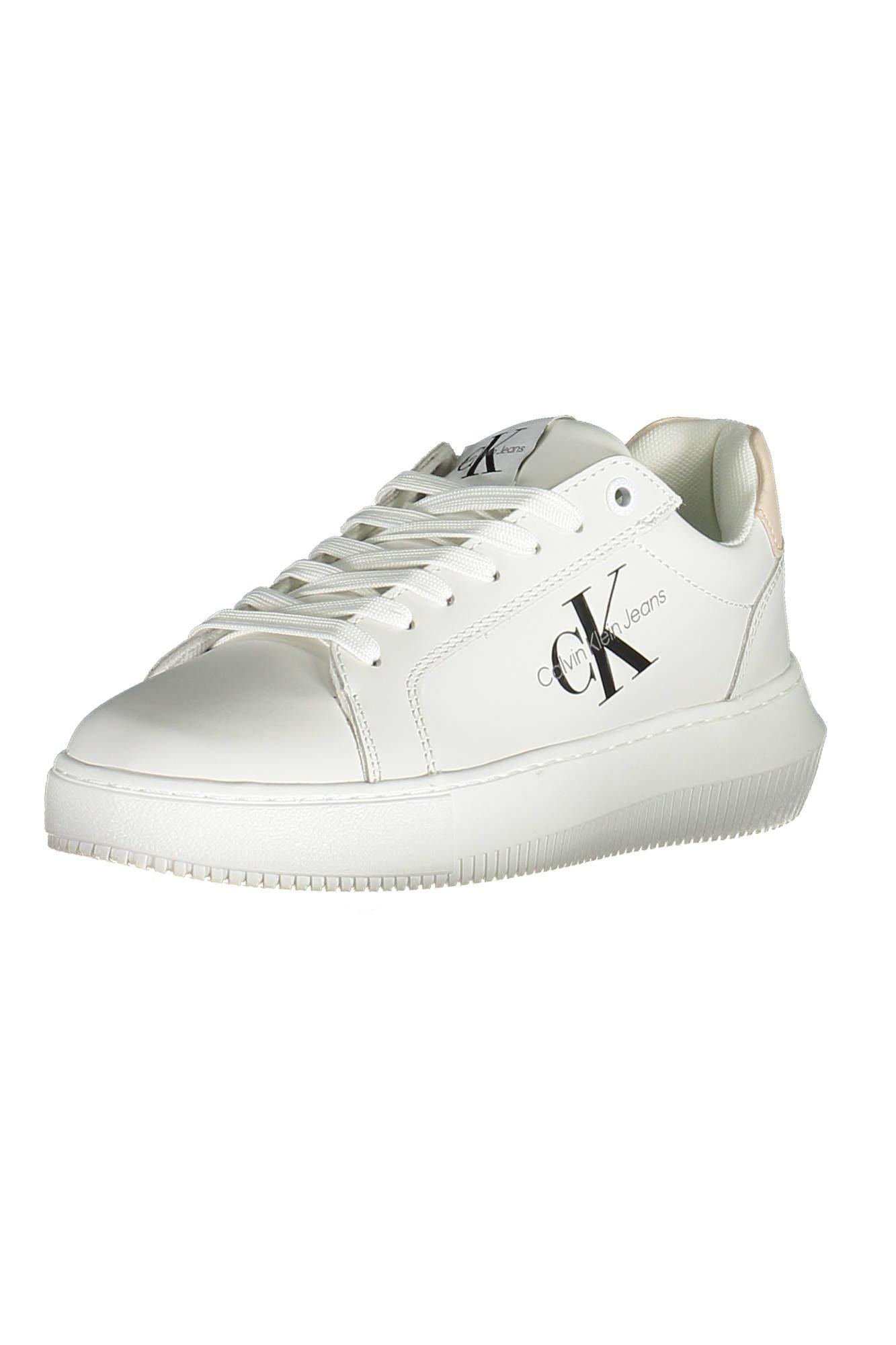 Calvin Klein White Leather Women Sneaker - Arichezz.store