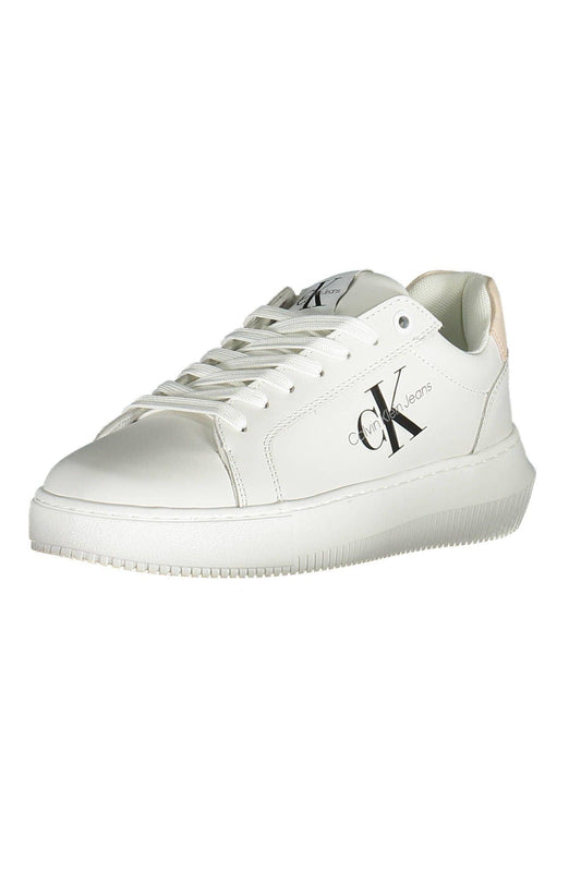 Calvin Klein White Leather Women Sneaker - Arichezz.store