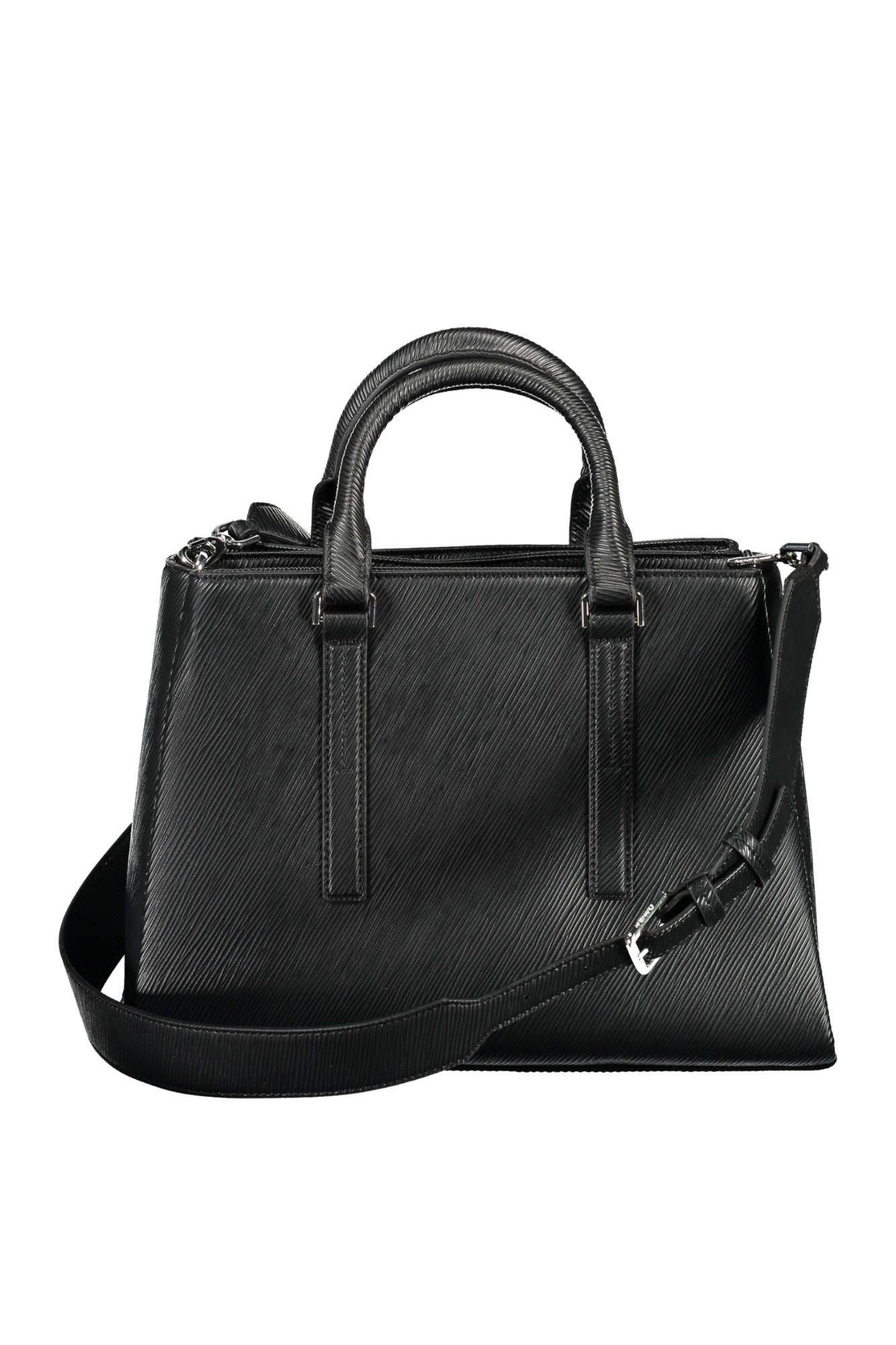 Calvin Klein Black Polyester Women Handbag - Arichezz.store