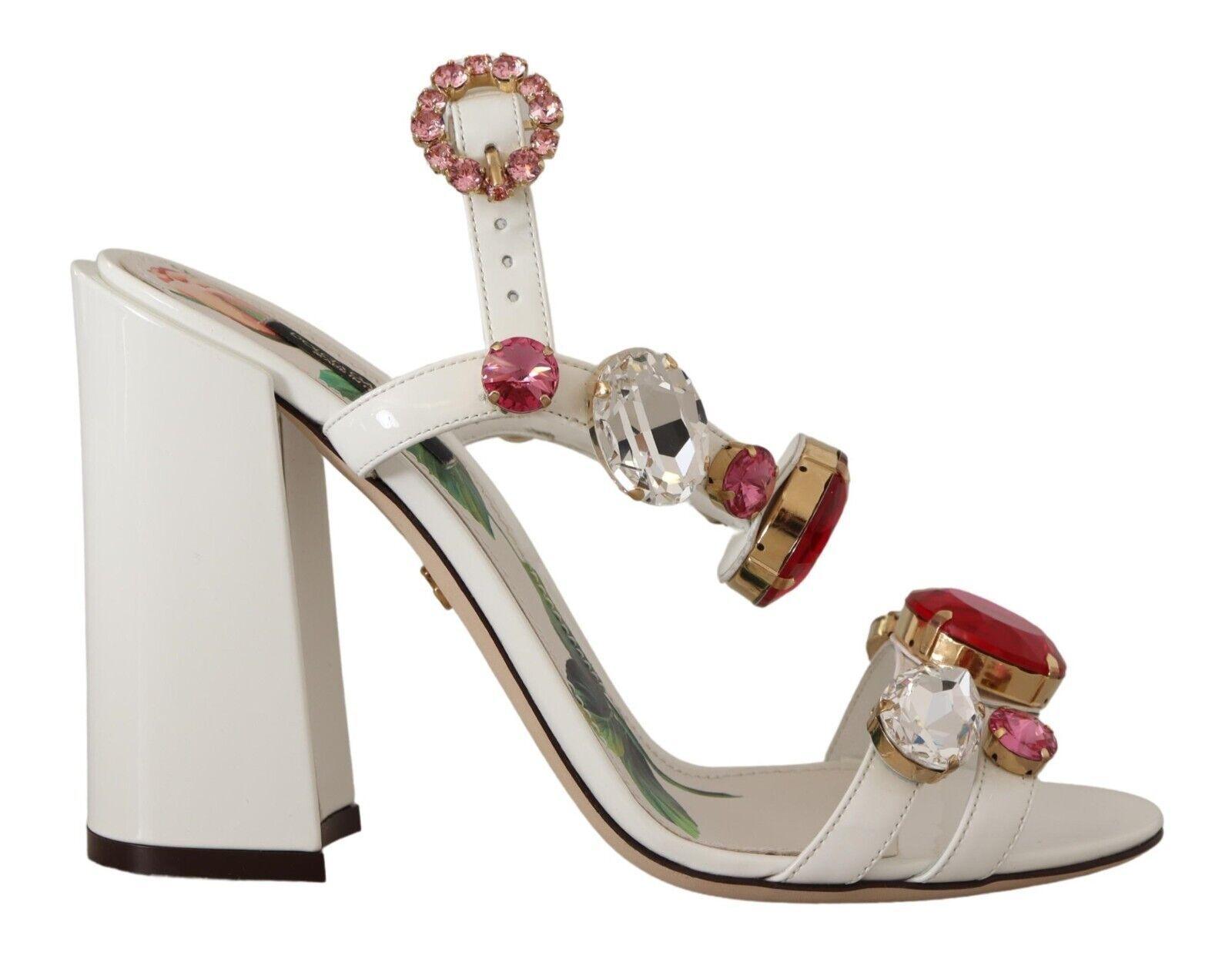 Dolce & Gabbana Keira Crystal-Embellished Ankle Strap Heels - Arichezz.store