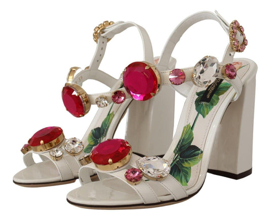 Dolce & Gabbana Keira Crystal-Embellished Ankle Strap Heels - Arichezz.store