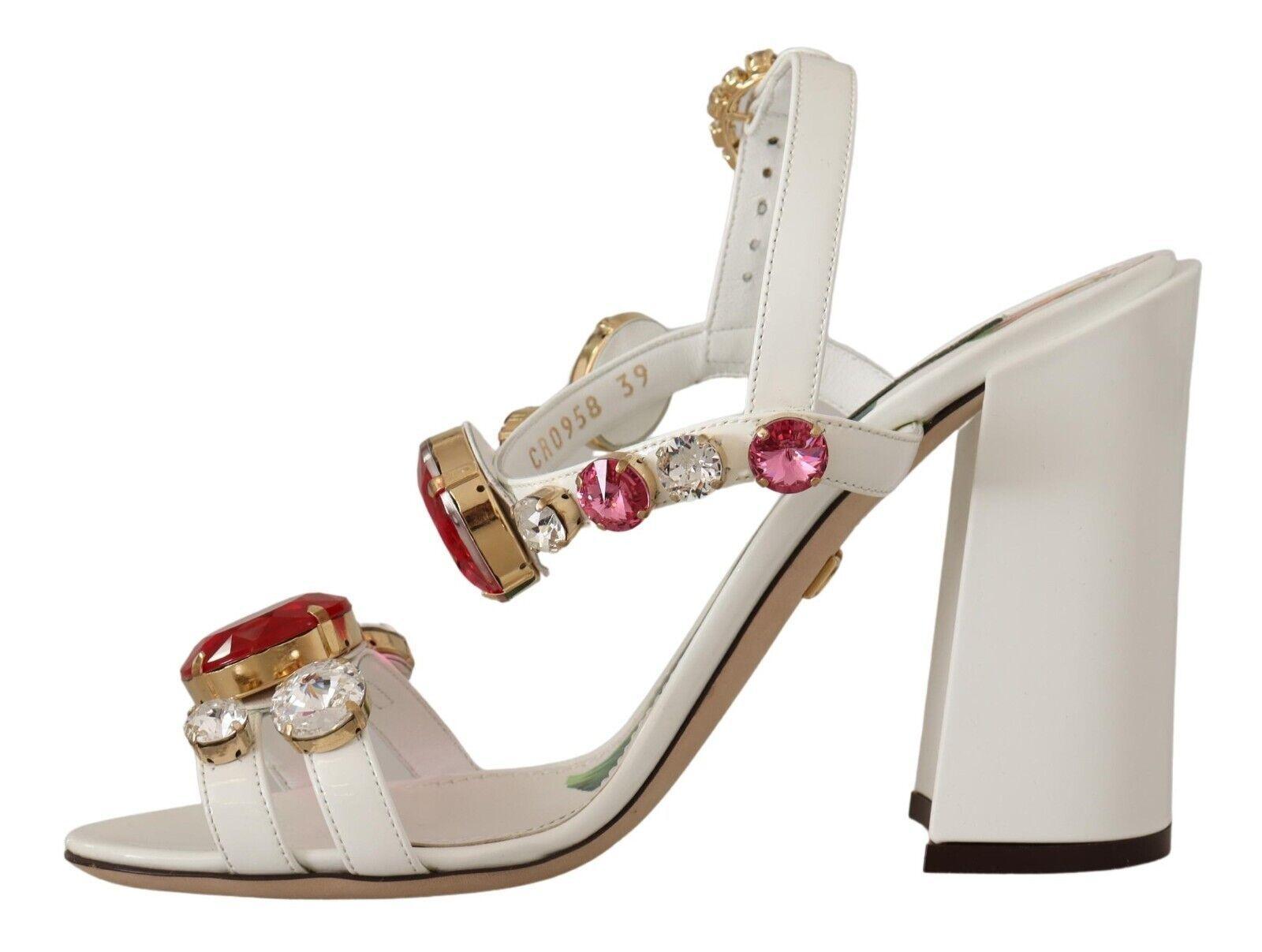 Dolce & Gabbana Keira Crystal-Embellished Ankle Strap Heels - Arichezz.store