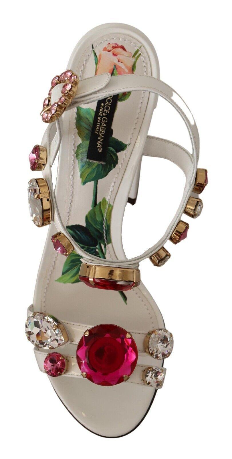 Dolce & Gabbana Keira Crystal-Embellished Ankle Strap Heels - Arichezz.store