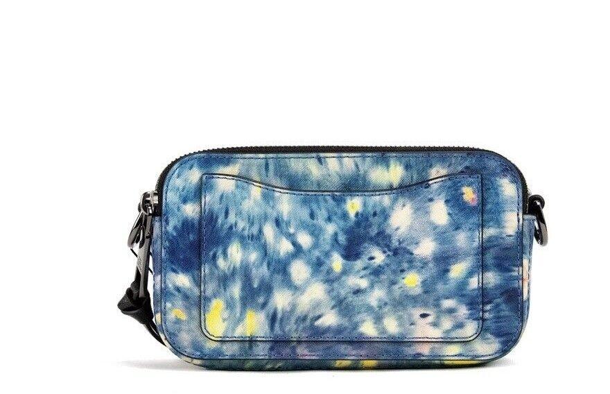 Marc Jacobs The Snapshot bag Watercolor Blue Printed Leather Shoulder Bag Purse - Arichezz.store