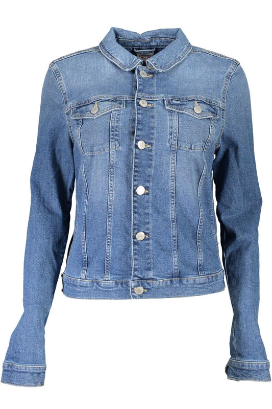 Tommy Hilfiger Women's Blue Cotton Denim Jacket