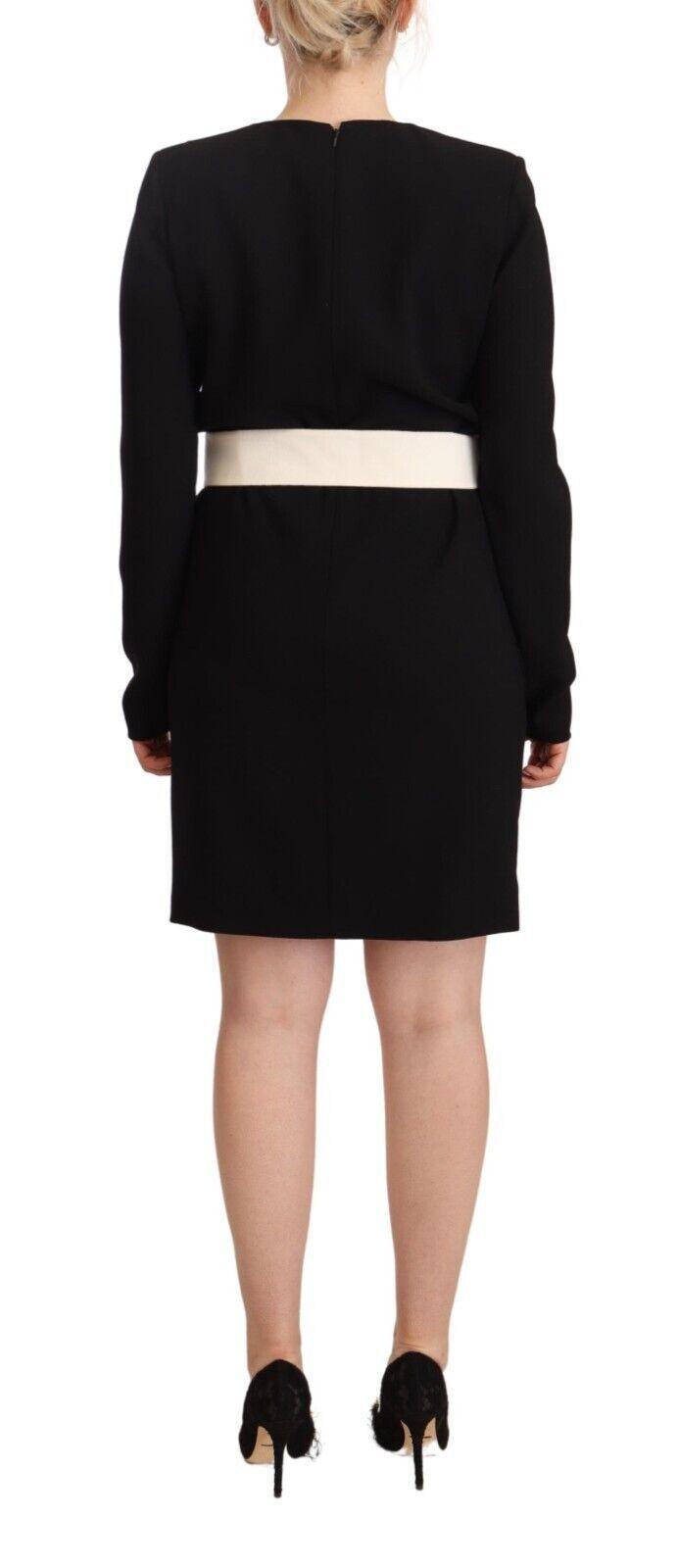 Givenchy Elegant Black Wool Mini Dress with Belt - Arichezz.store