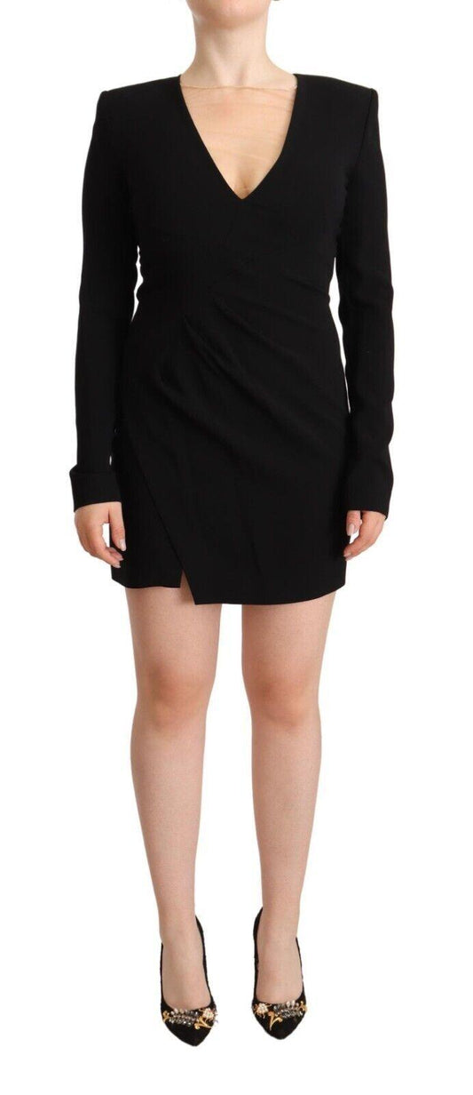 Dsquared² Elegant Black V-Neck Mini Dress - Arichezz.store