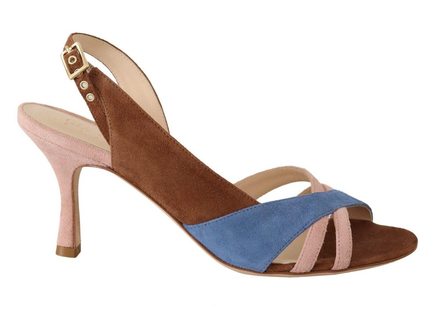 GIA COUTURE Multicolor Suede Slingback Heel Sandals - Arichezz.store