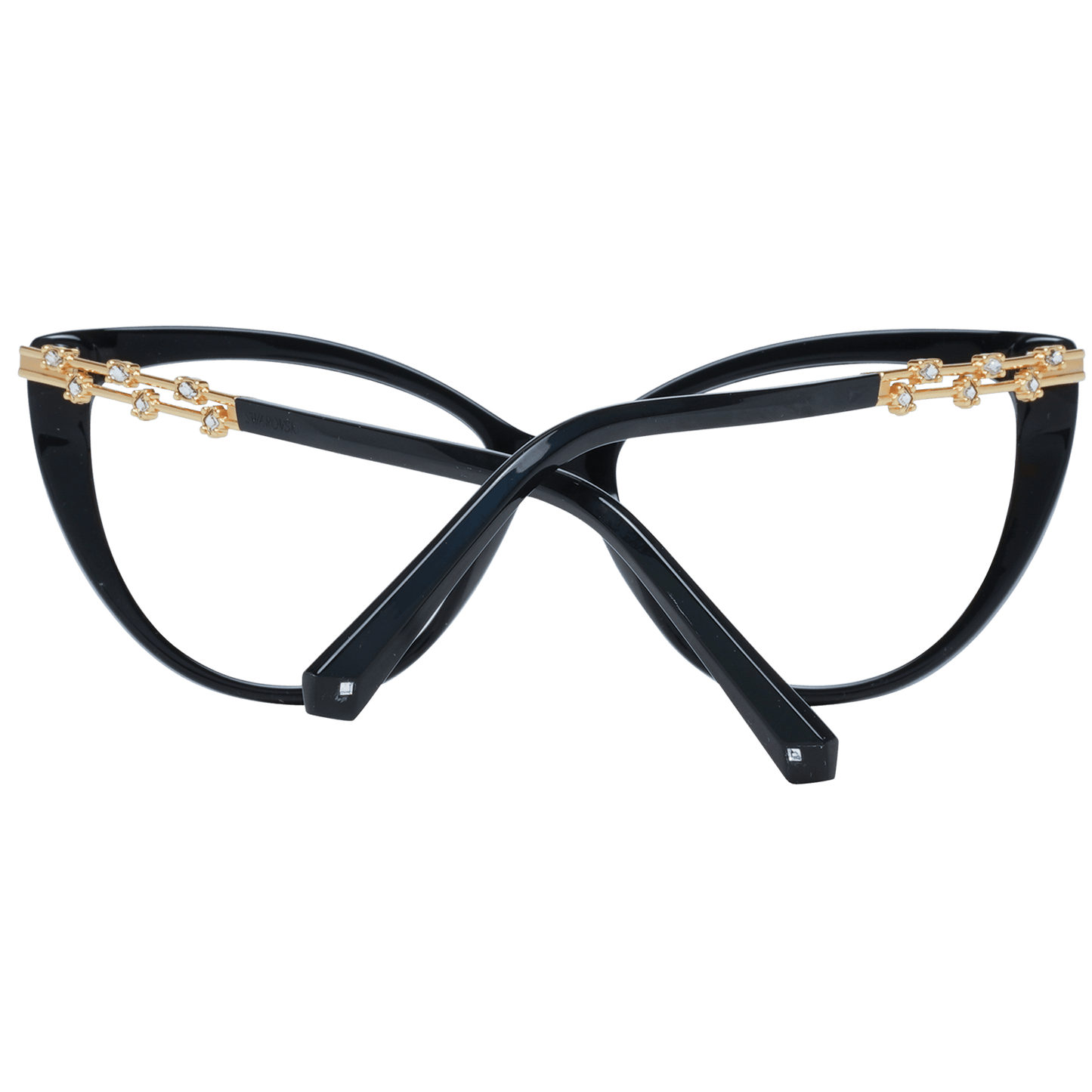 Swarovski Elegant Black Cat Eye Designer Eyeglasses