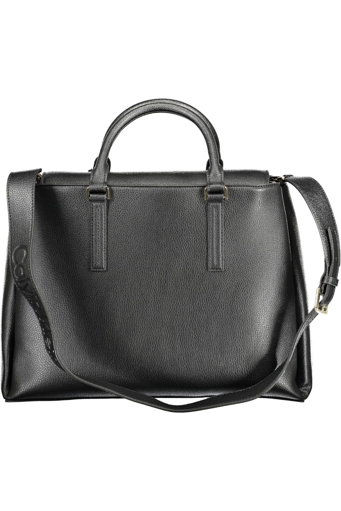 Calvin Klein Black Polyester Women Handbag - Arichezz.store