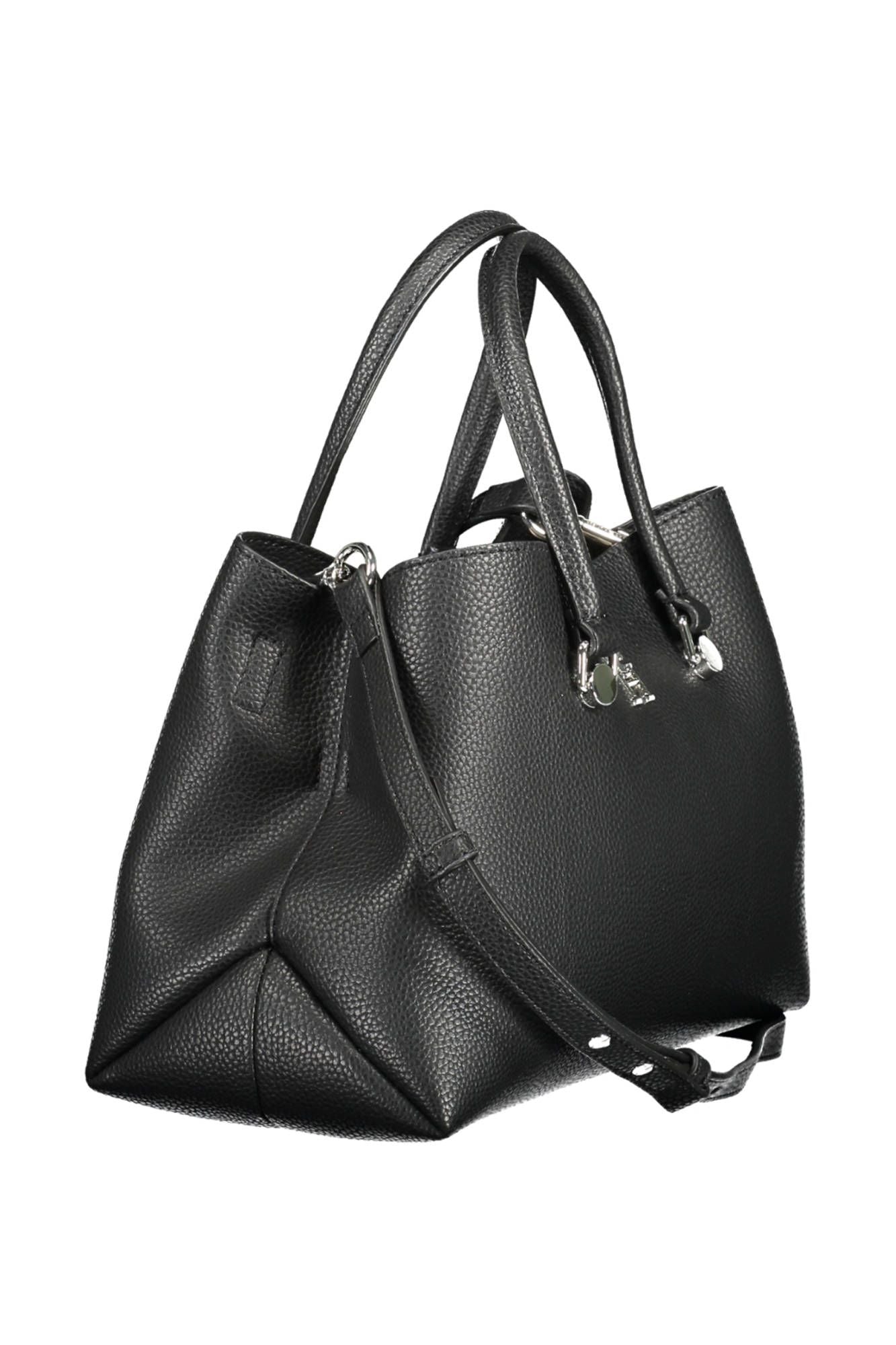 Tommy Hilfiger Black Polyester Women Handbag - Arichezz.store