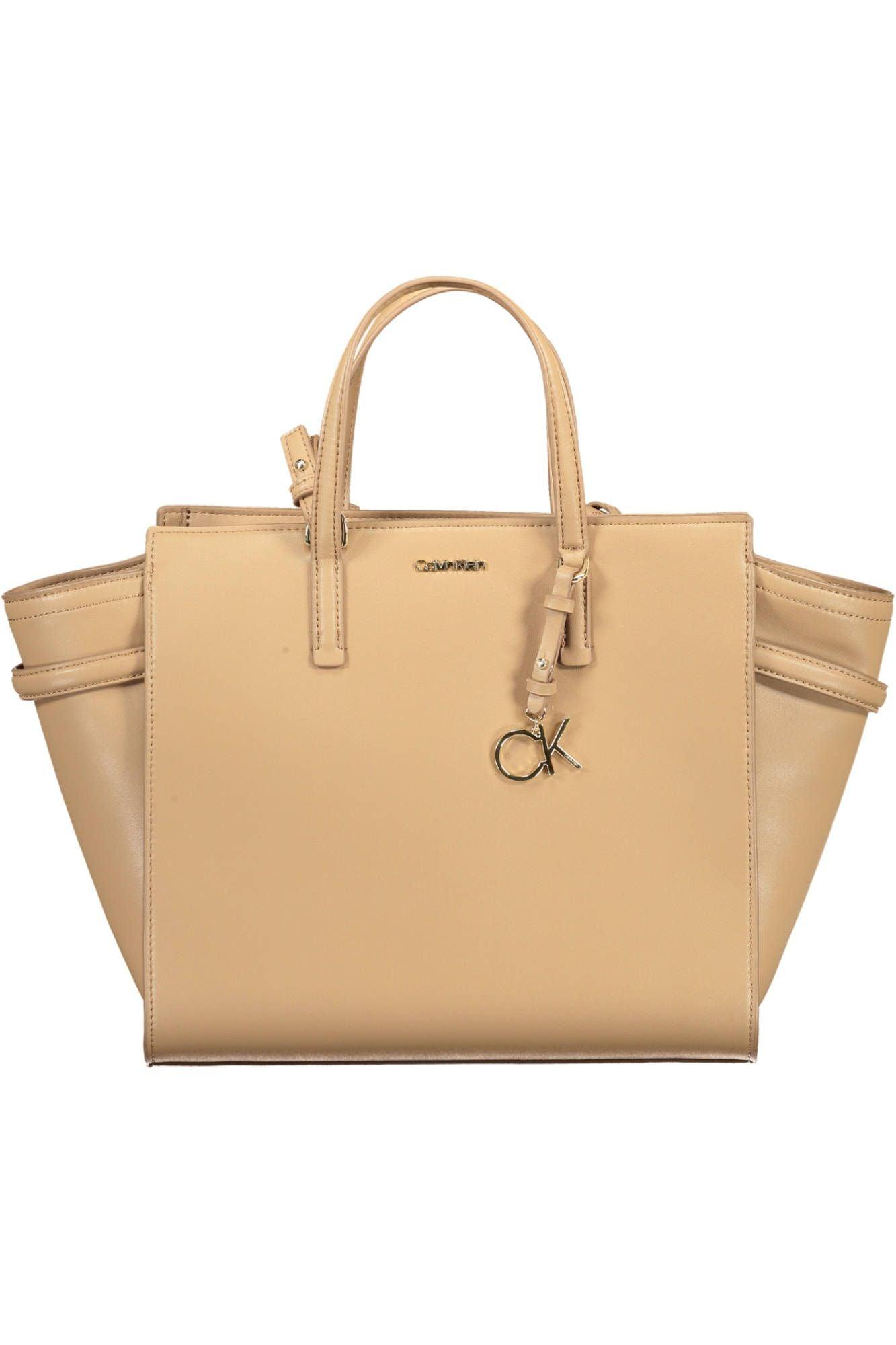 Calvin Klein Beige Polyester Women's Handbag - Arichezz.store