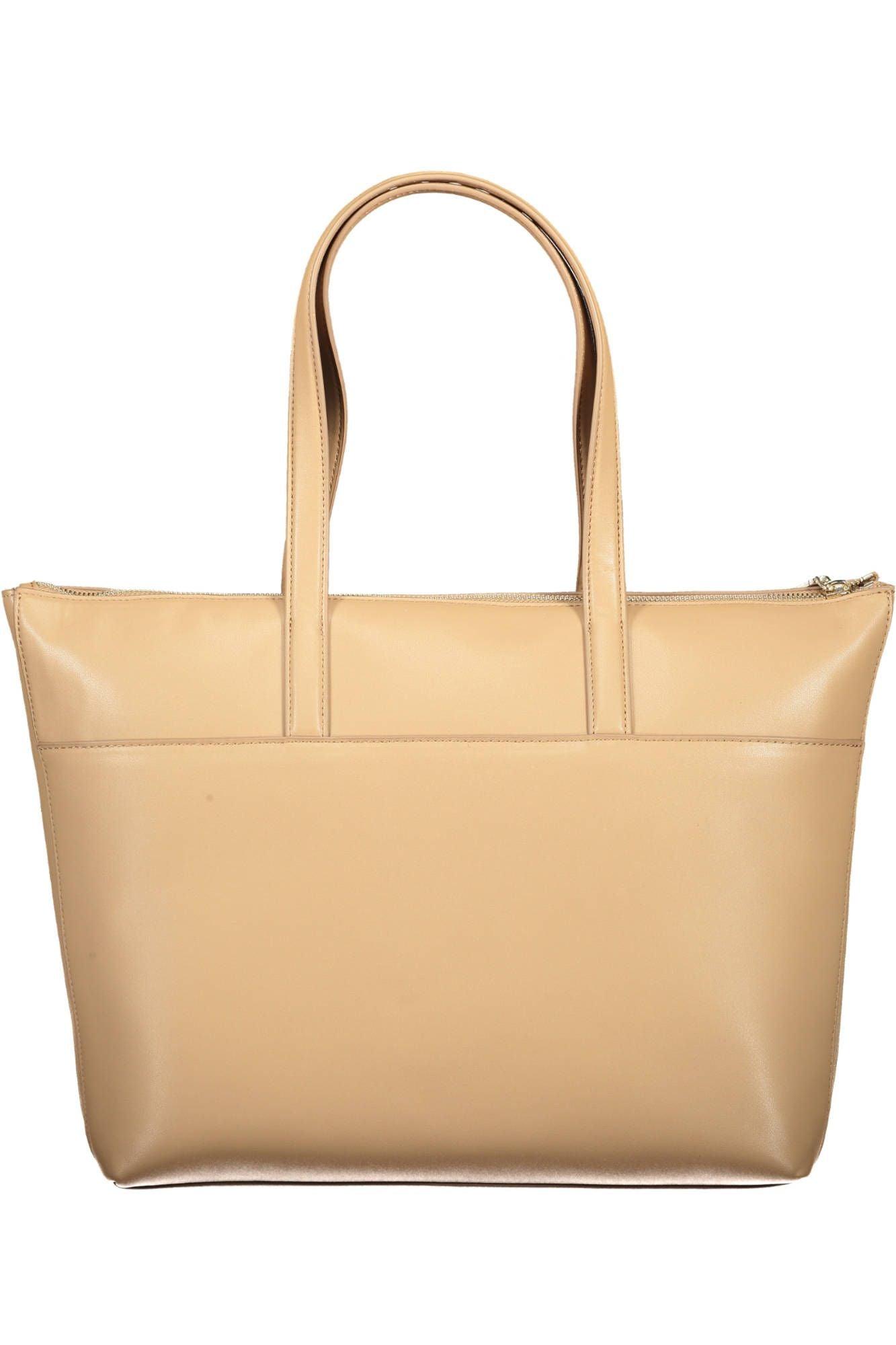 Calvin Klein Beige Polyester Women Handbag - Arichezz.store