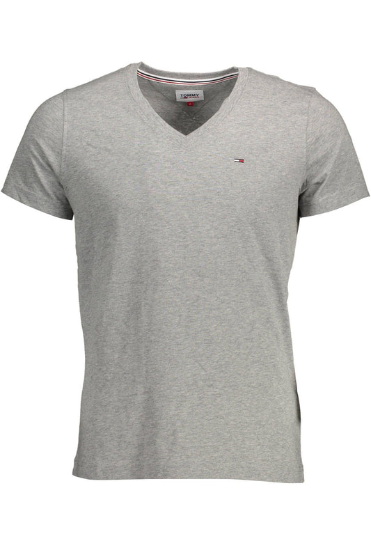 Tommy Hilfiger Gray Cotton Men T-Shirt - Arichezz.store