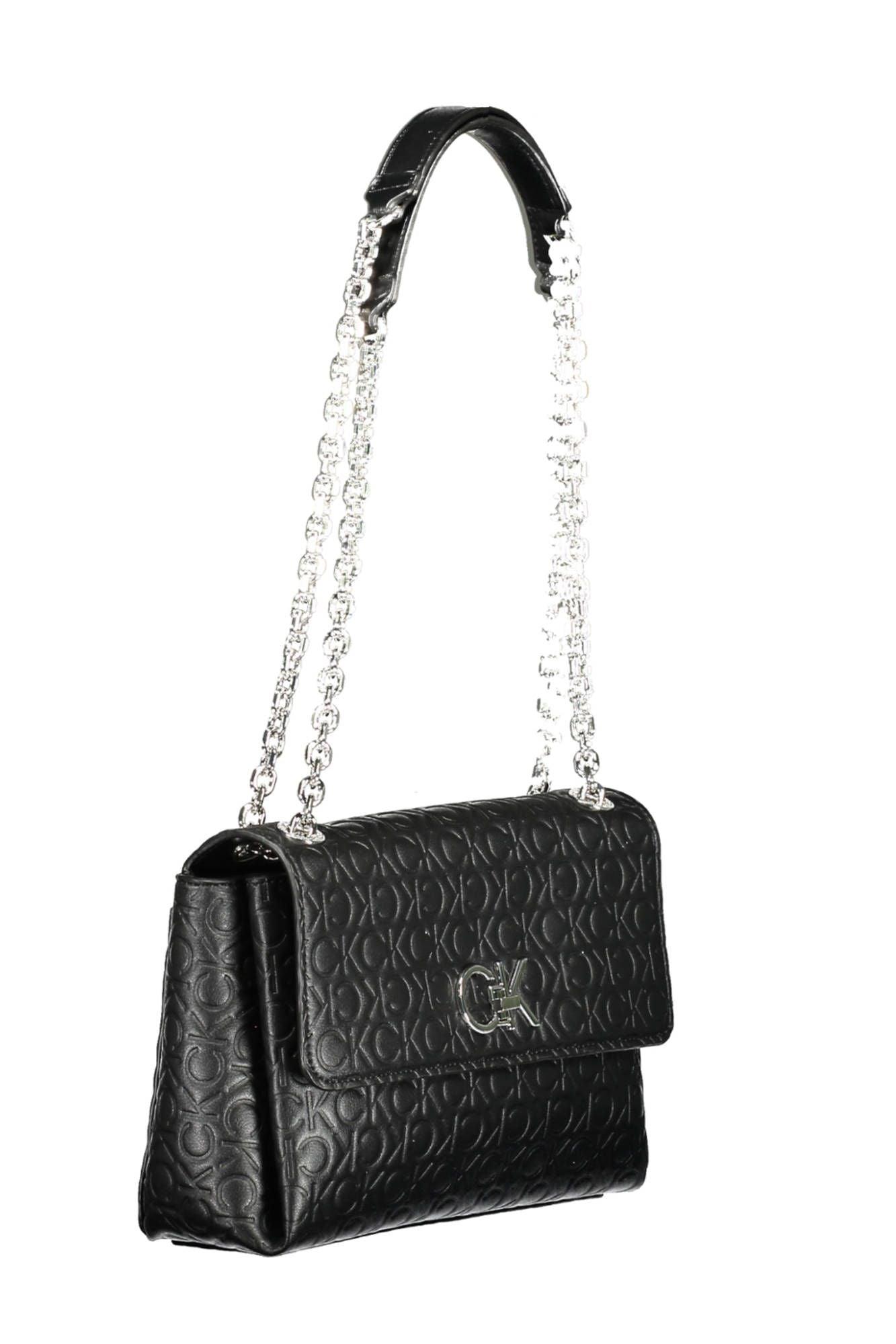 Calvin Klein Black Polyester Women Handbag - Arichezz.store