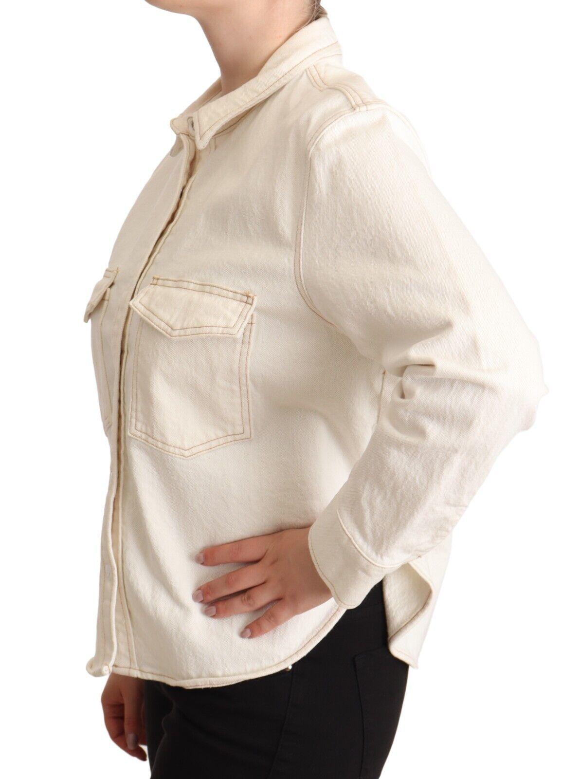 Levi's Elegant White Long Sleeve Collared Polo Top - Arichezz.store