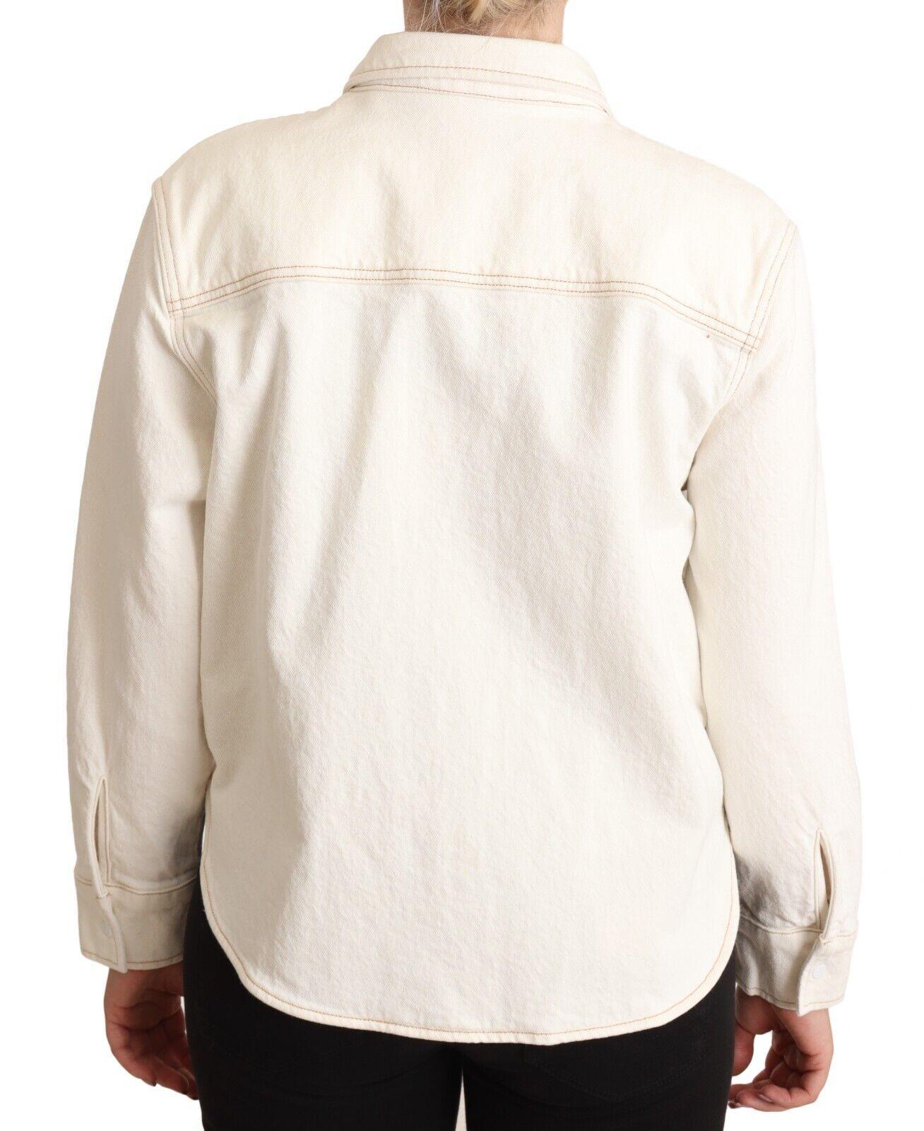 Levi's Elegant White Long Sleeve Collared Polo Top - Arichezz.store