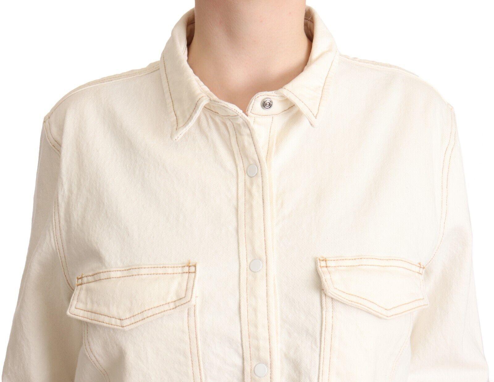 Levi's Elegant White Long Sleeve Collared Polo Top - Arichezz.store