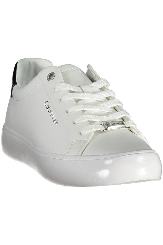 Calvin Klein White Leather Women’s Sneakers - Arichezz.store