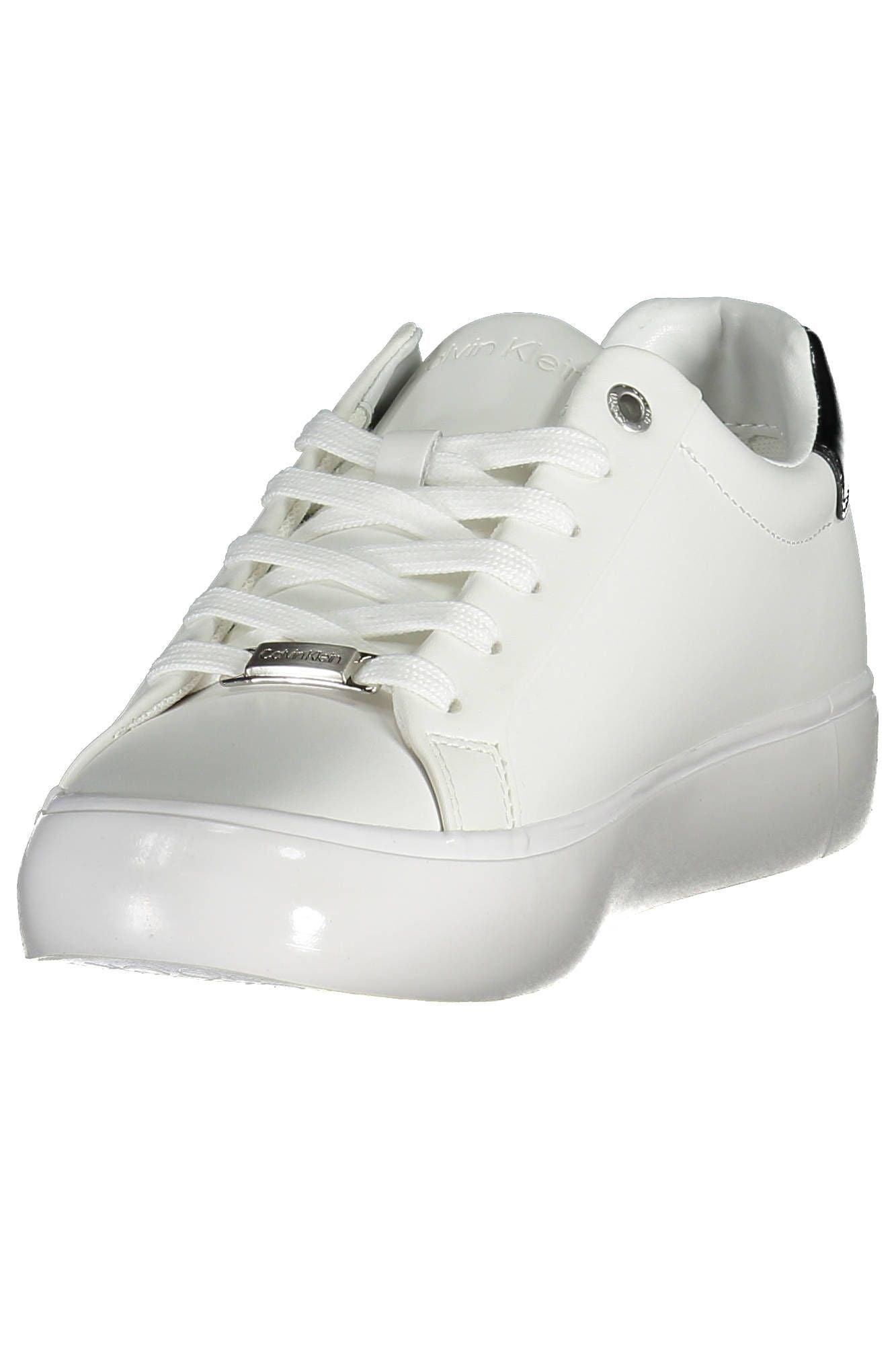 Calvin Klein White Leather Women’s Sneakers - Arichezz.store