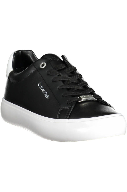 Calvin Klein Black Leather Women Sneaker - Arichezz.store