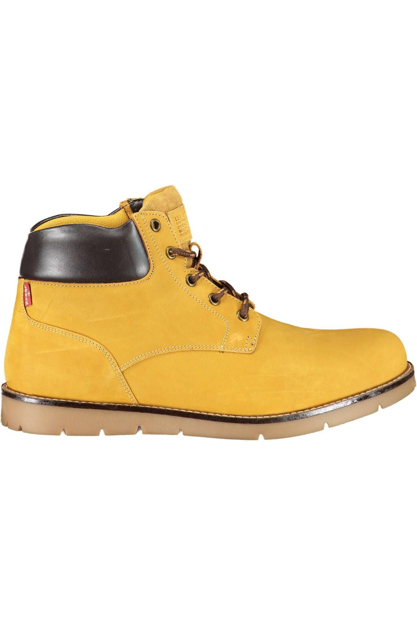 Levi's Yellow Leather Ankle Boots for Men - Arichezz.store