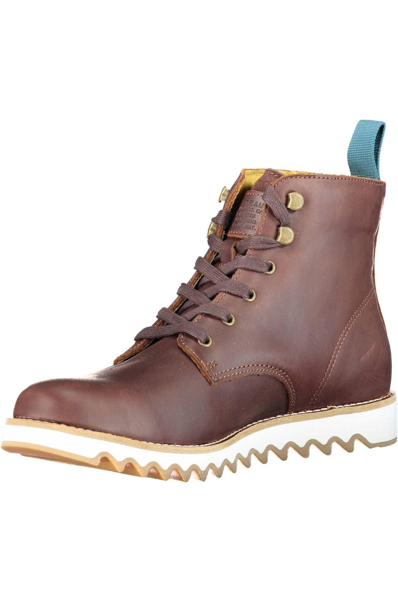 Levi's Brown Leather Men's Ankle Boots - Arichezz.store