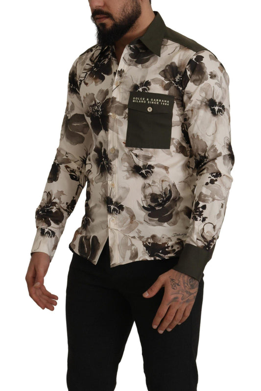 Dolce & Gabbana Floral Print Casual Cotton Shirt - Arichezz.store