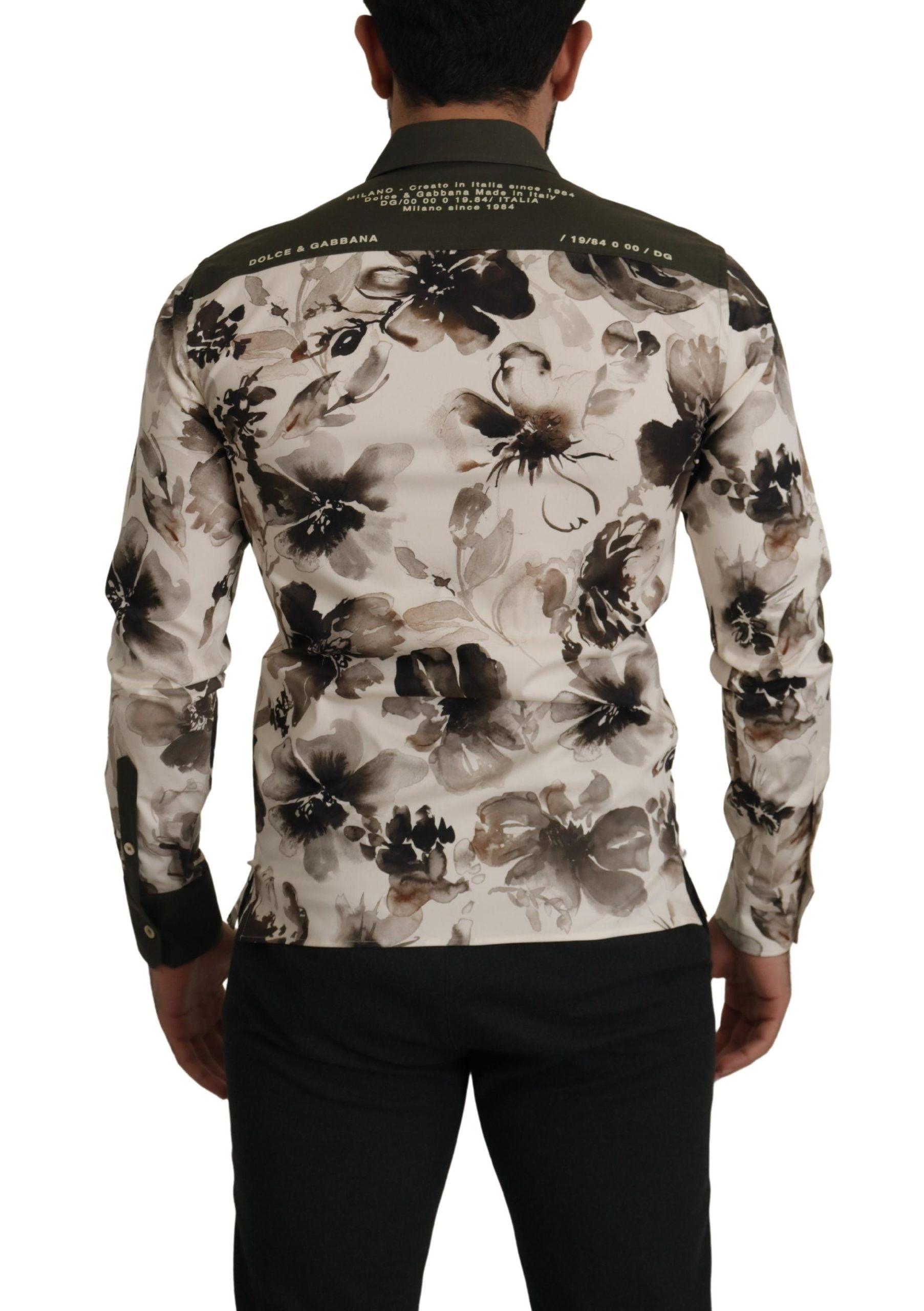 Dolce & Gabbana Floral Print Casual Cotton Shirt - Arichezz.store