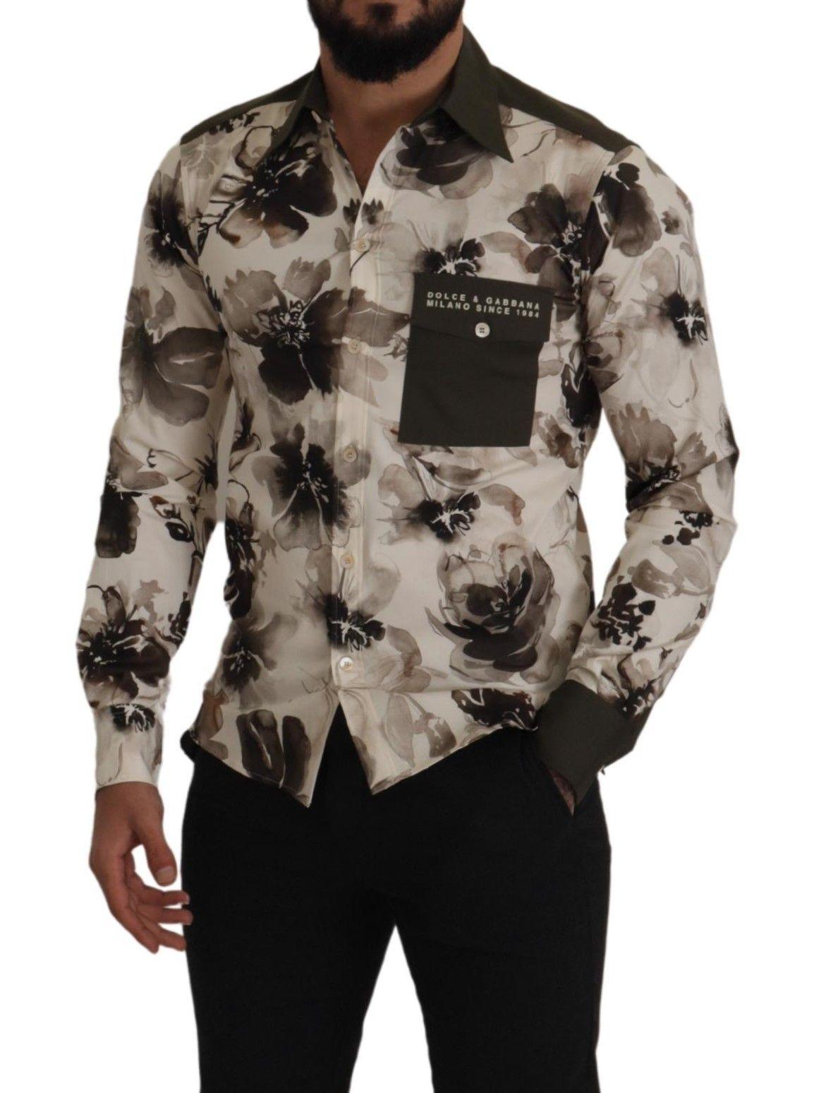 Dolce & Gabbana Floral Print Casual Cotton Shirt - Arichezz.store