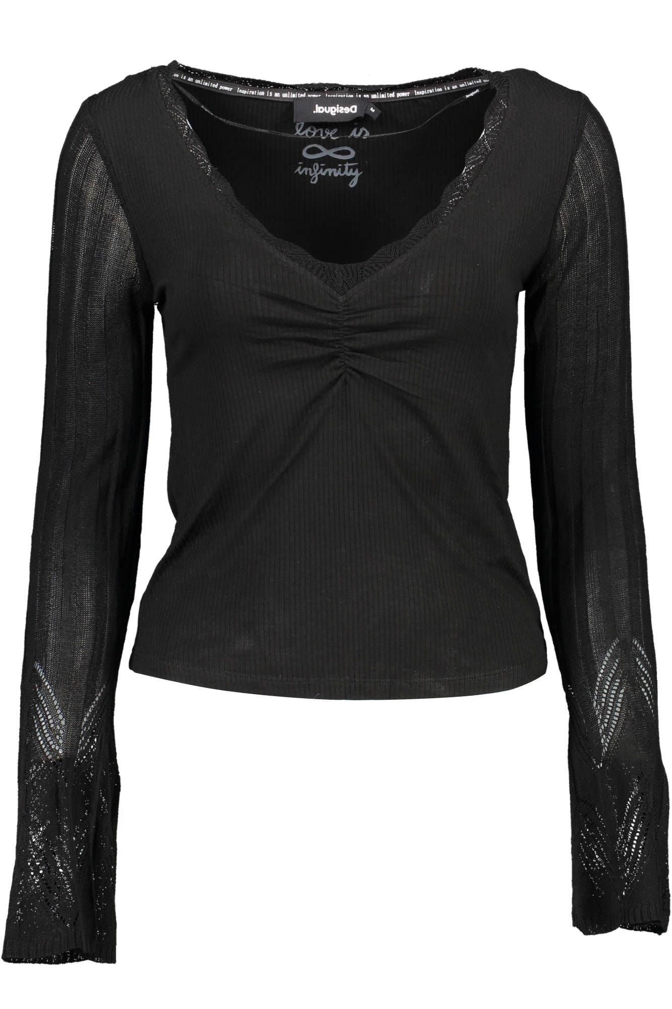 Desigual Black Viscose Women Sweater - Arichezz.store