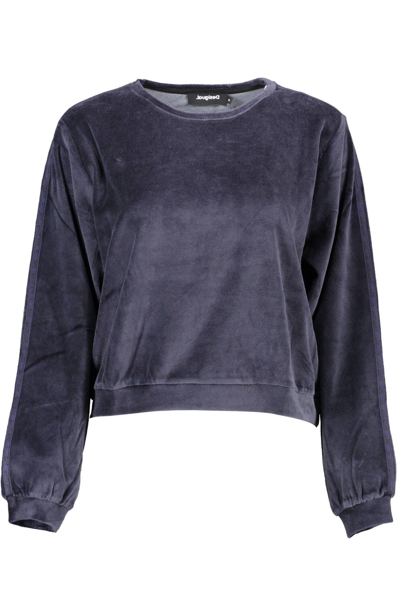 Desigual Blue Cotton Women Sweater - Arichezz.store