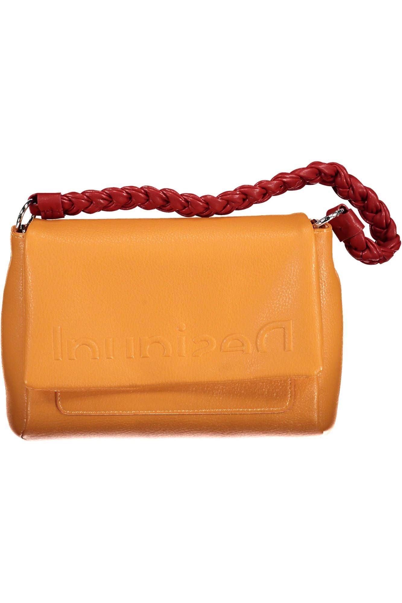 Desigual Chic Orange Shoulder Bag with Contrasting Details - Arichezz.store