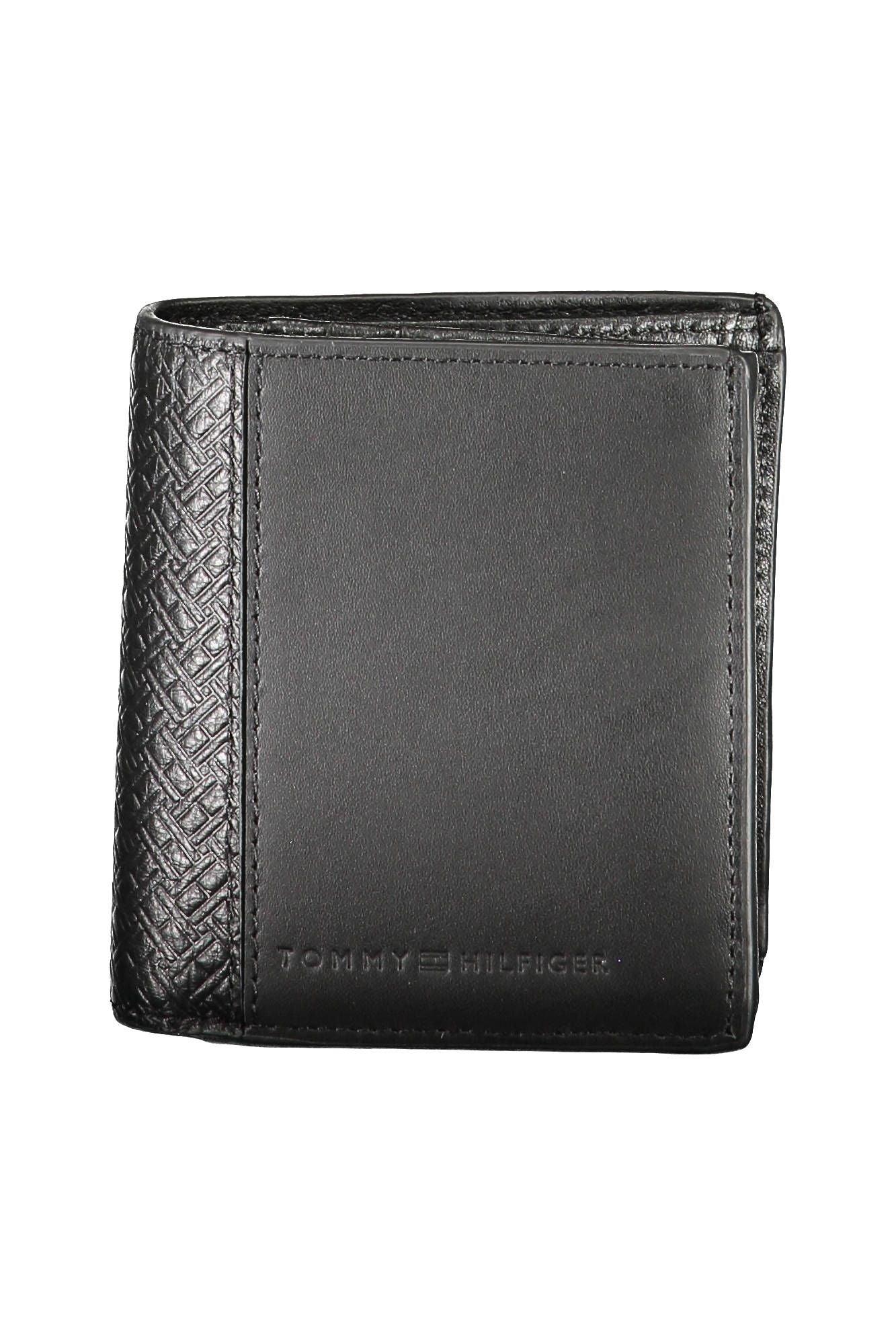 Tommy Hilfiger Black Leather Men Wallet - Arichezz.store