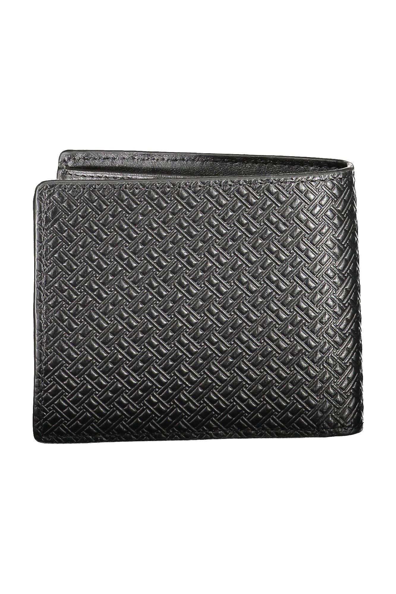 Tommy Hilfiger Black Leather Men Wallet - Arichezz.store