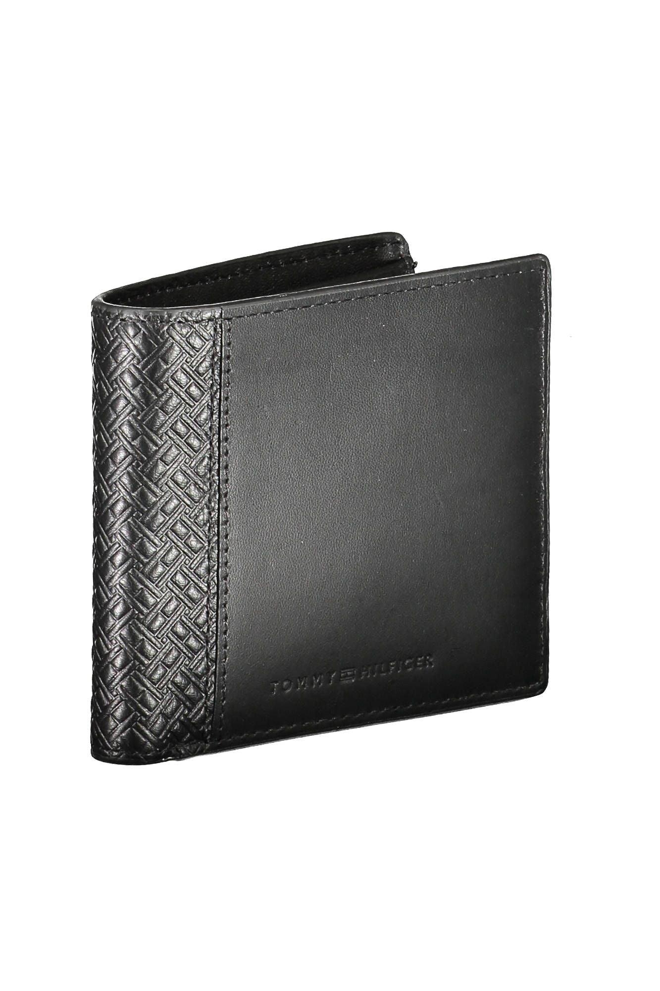 Tommy Hilfiger Black Leather Men Wallet - Arichezz.store