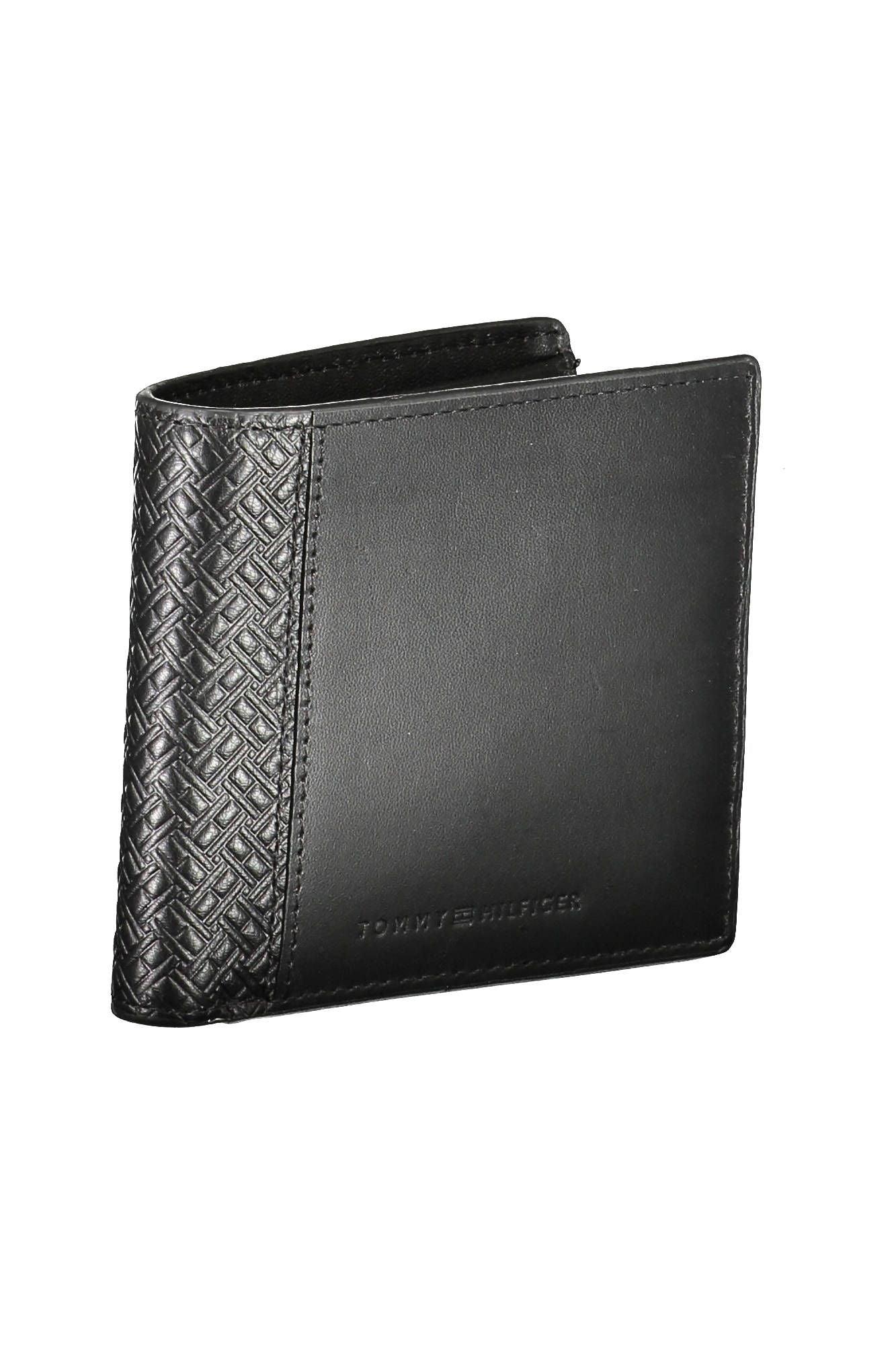 Tommy Hilfiger Black Leather Men Wallet - Arichezz.store