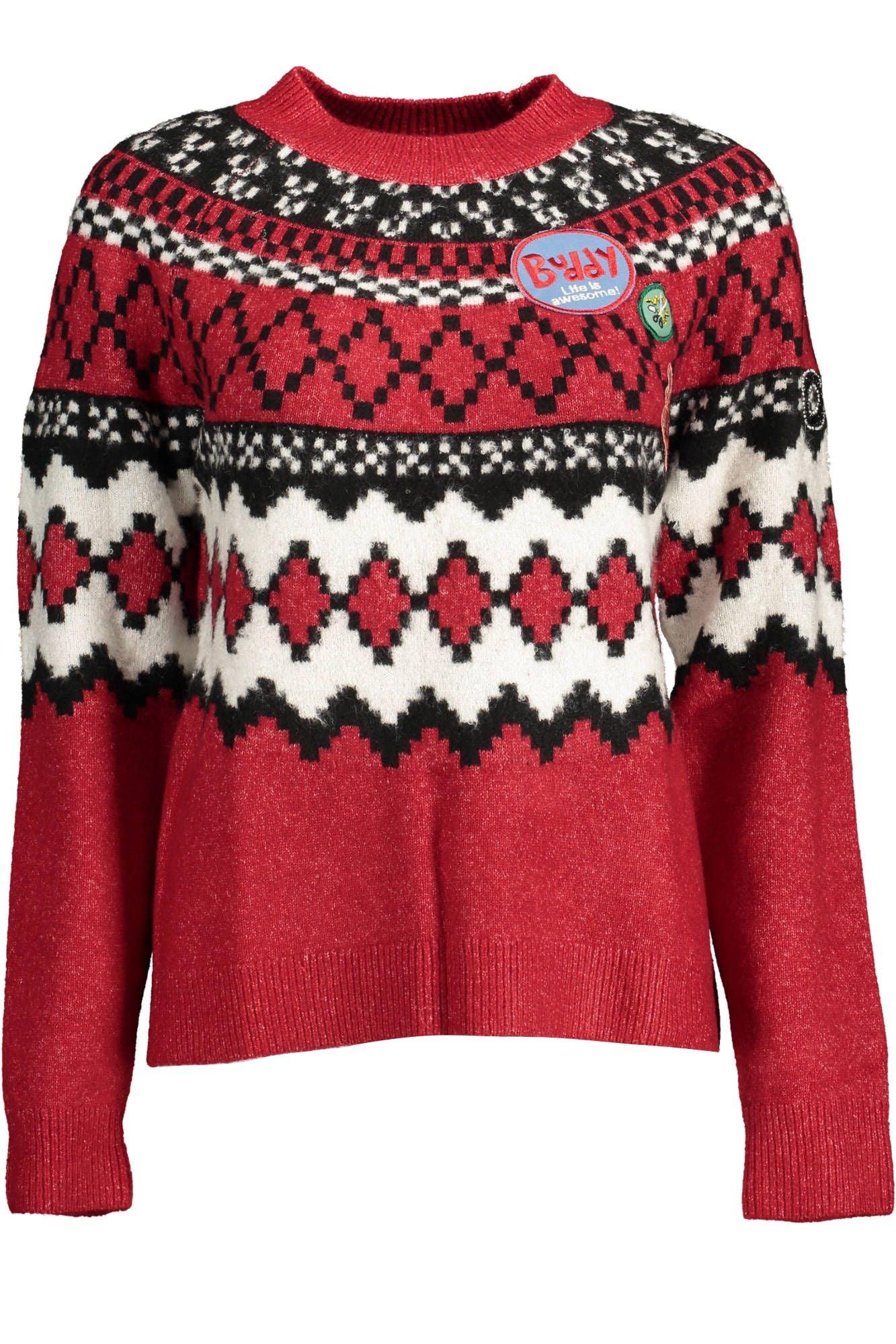 Desigual Red Polyester Women Sweater - Arichezz.store