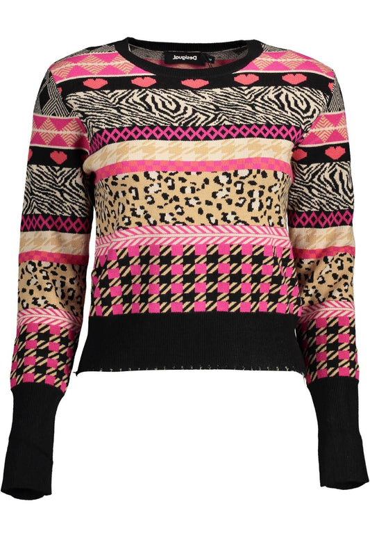 Desigual Black Viscose Women Sweater - Arichezz.store