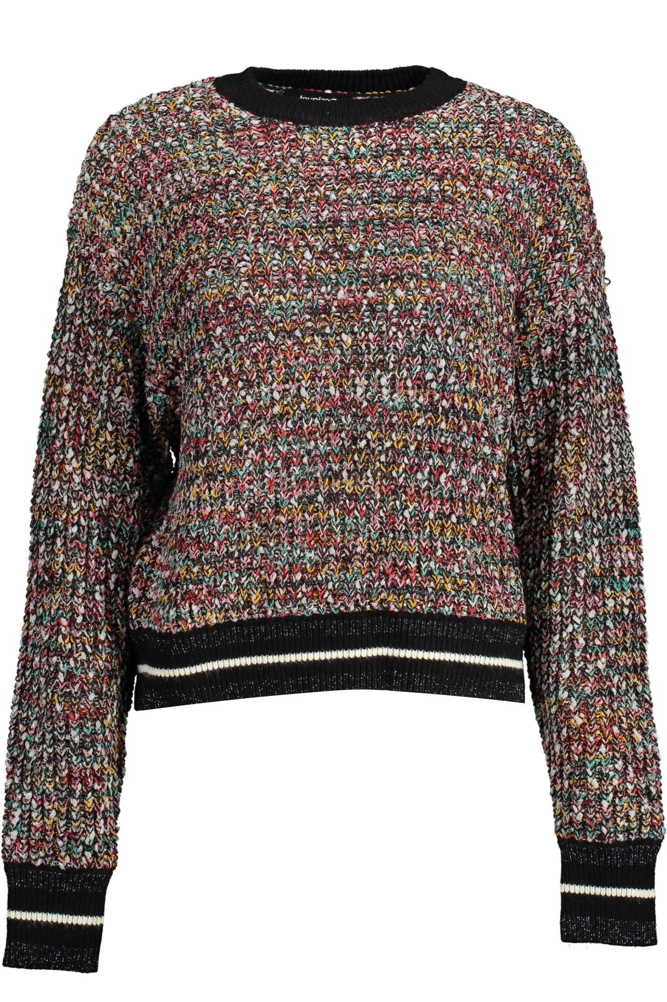 Desigual Enigmatic Black Sweater with Contrasting Details - Arichezz.store