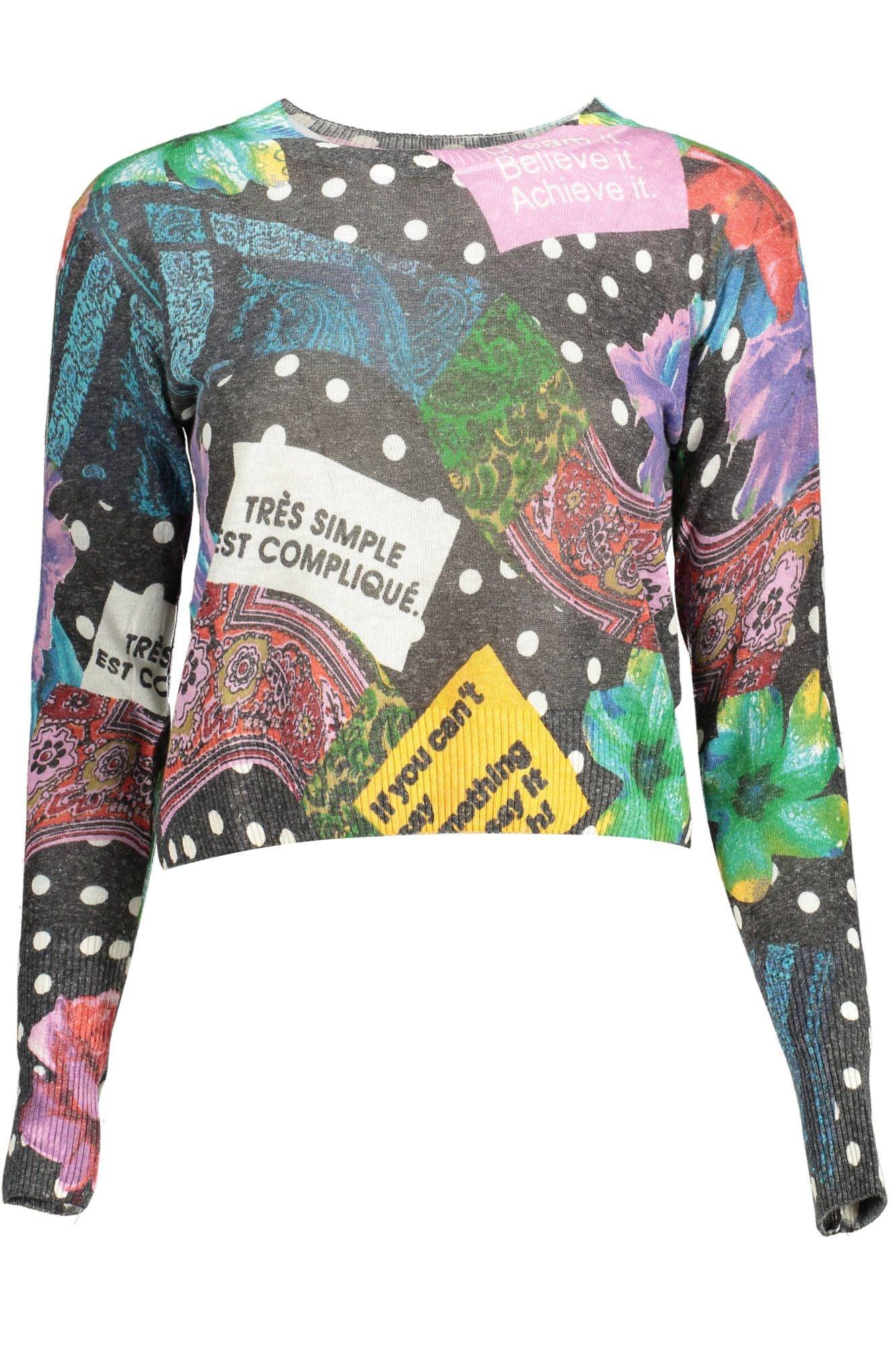 Desigual Black Acrylic Women Sweater - Arichezz.store