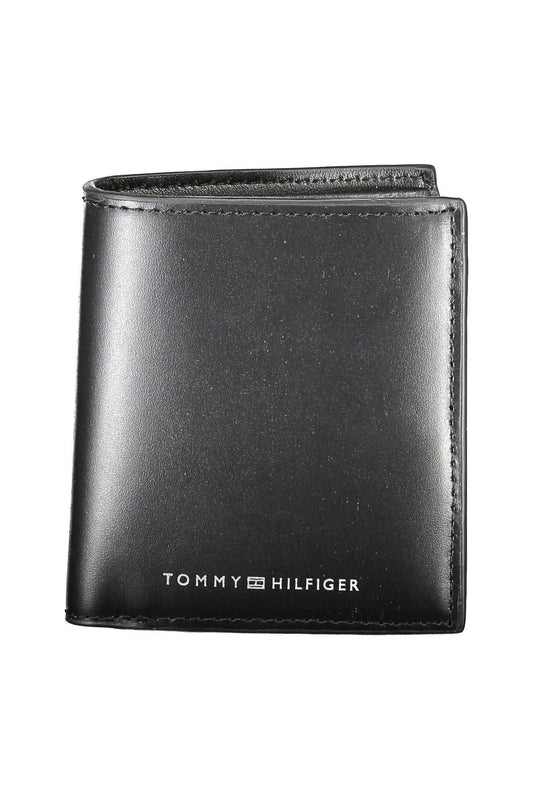 Tommy Hilfiger Black Leather Men Wallet - Arichezz.store