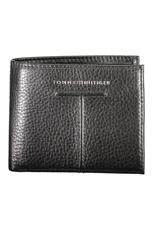 Tommy Hilfiger Black Leather Men Wallet - Arichezz.store