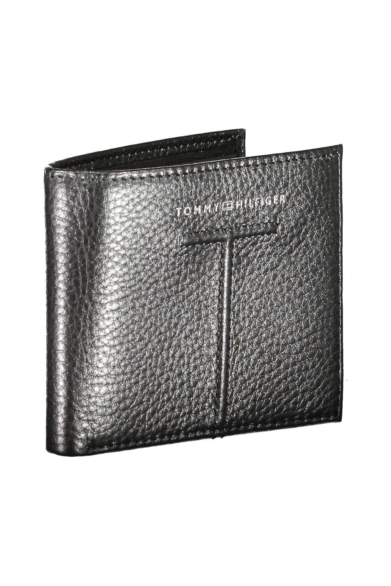 Tommy Hilfiger Black Leather Men Wallet - Arichezz.store