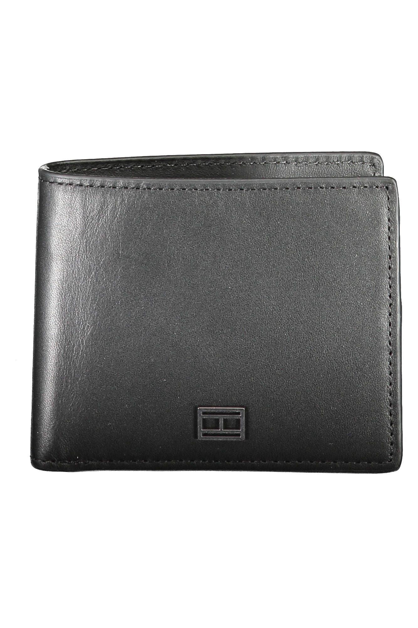 Tommy Hilfiger Black Leather Men Wallet - Arichezz.store