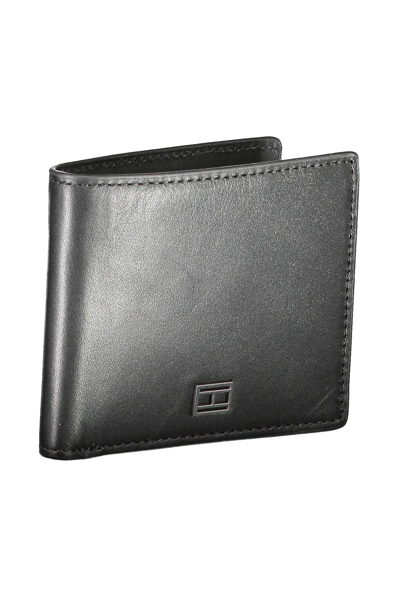 Tommy Hilfiger Black Leather Men Wallet - Arichezz.store