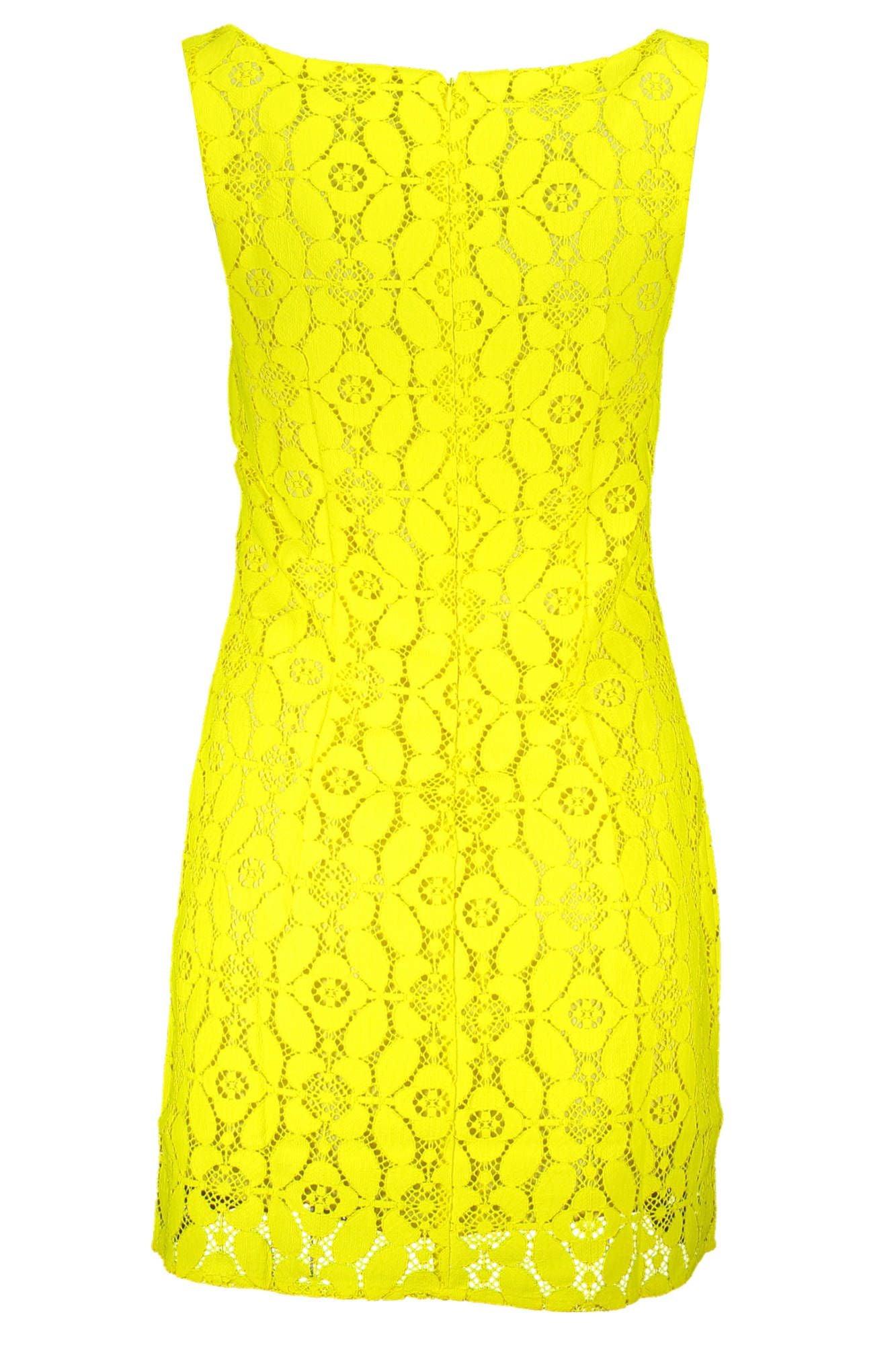 Desigual Yellow Polyester Women Sleeveless Dress - Arichezz.store