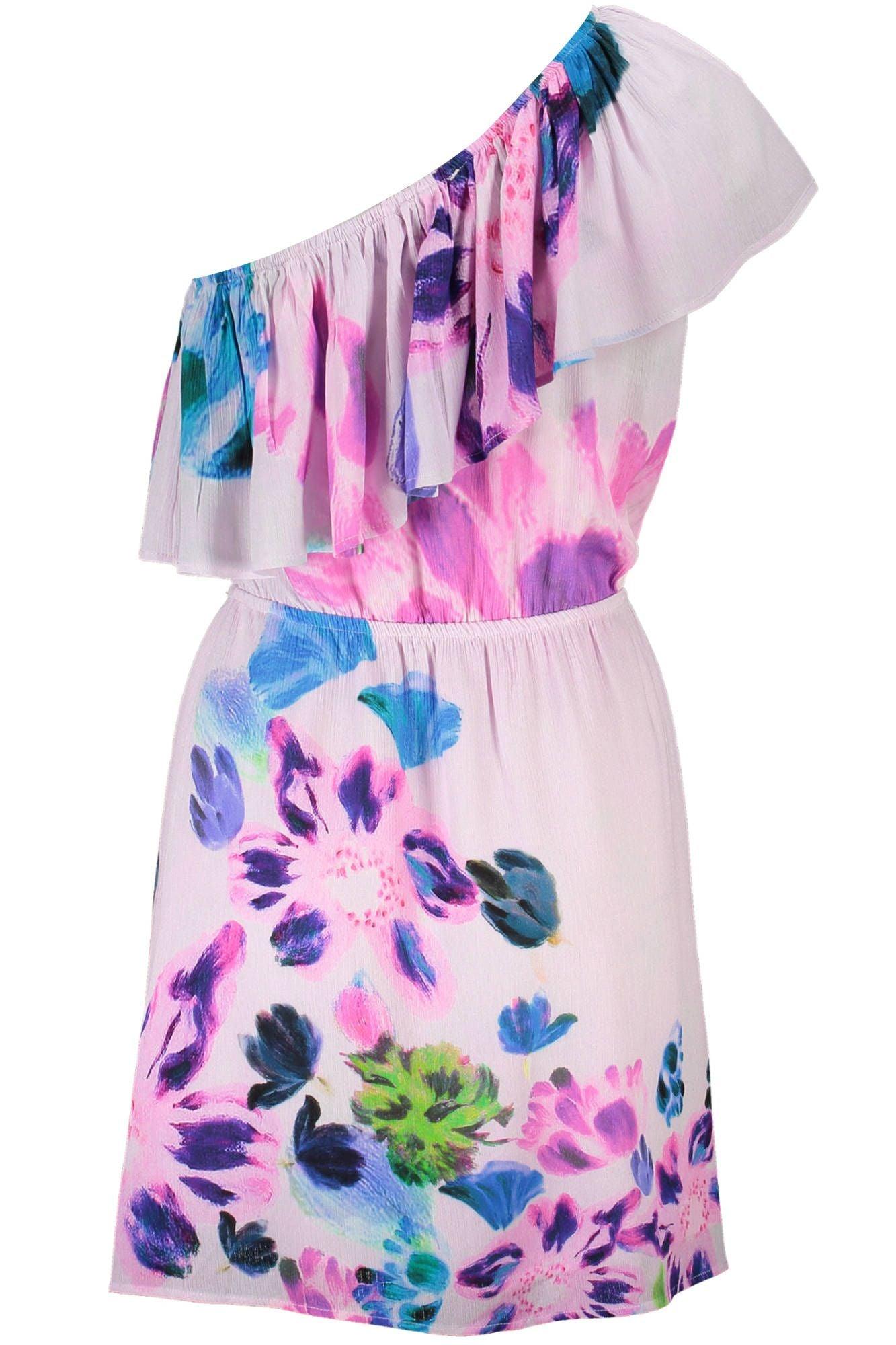 Desigual Pink Viscose Women Dress - Arichezz.store