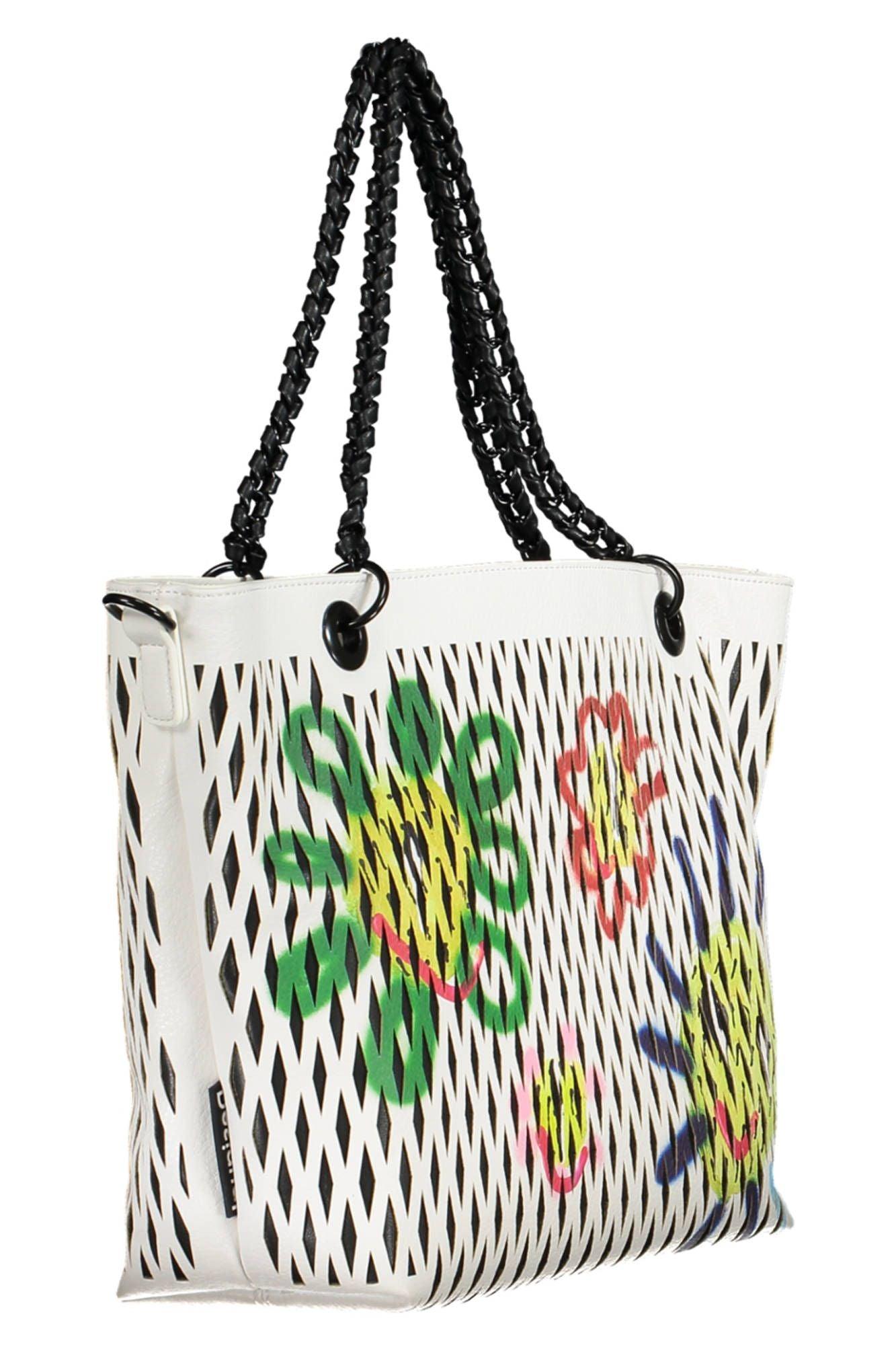 Desigual White Polyethylene Women Handbag - Arichezz.store