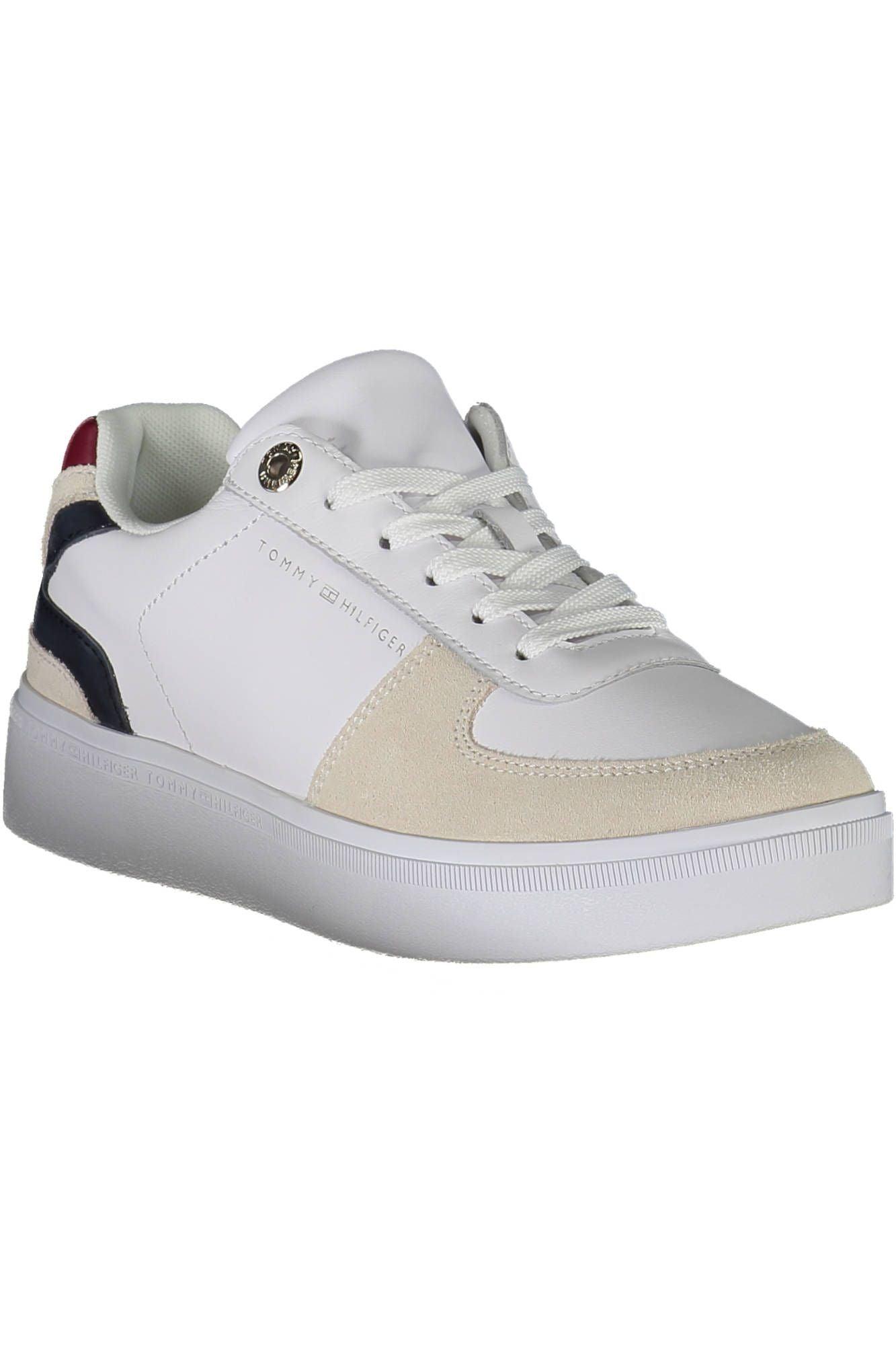 Tommy Hilfiger Women's White Leather Sneakers - Arichezz.store